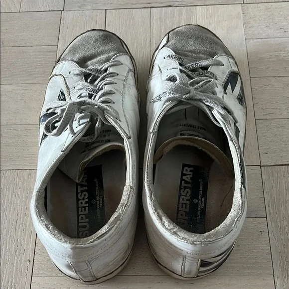 Golden Goose White and Black Sneakers - Picture 4 of 6